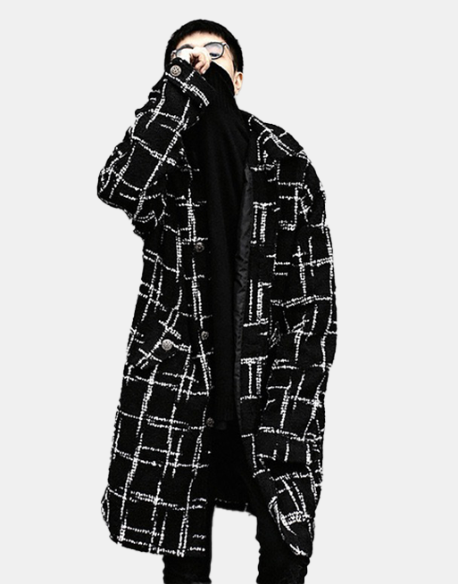 Woolen Coat Black, L - Streetwear Coats - Slick Street