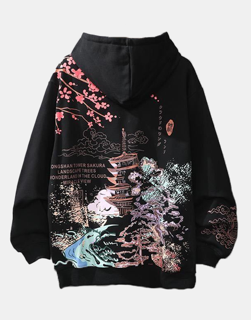 Wonderlad Hoodie Black, XS - Streetwear Hoodie - Slick Street