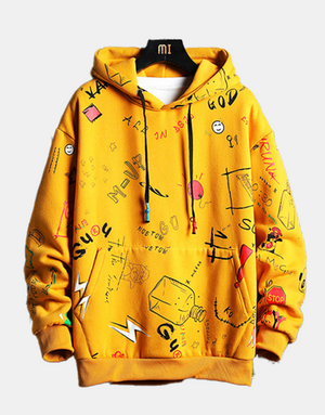 M-VP Hoodie Yellow, XS - Streetwear Hoodie - Slick Street