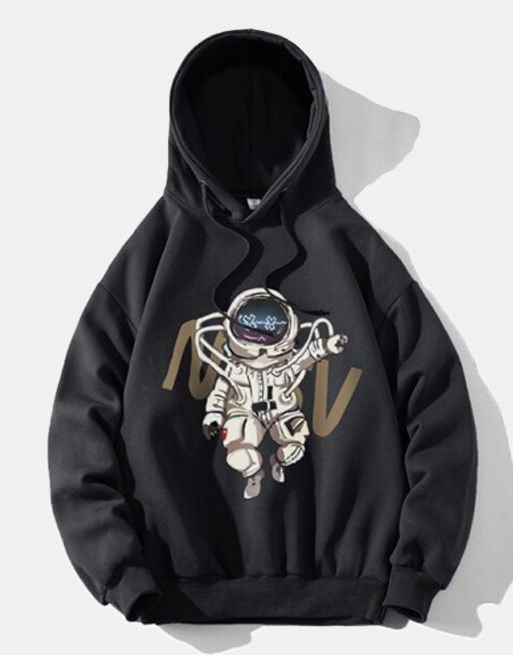 NV Astronaut Hoodie Black, XS - Streetwear Hoodie - Slick Street