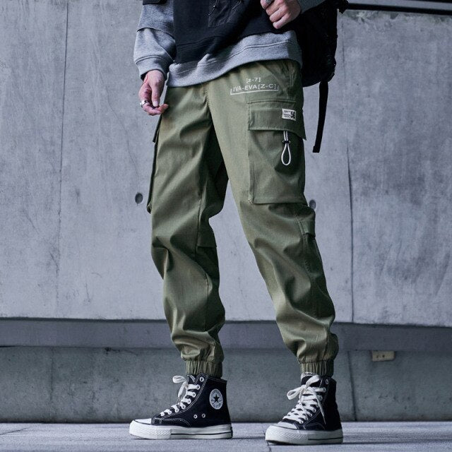 21-EVA Cargo Pants S, Army Green - Streetwear Cargo Pants - Slick Street
