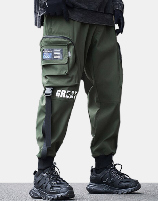 XZ Cargo Pants M, Army Green - Streetwear Cargo Pants - Slick Street