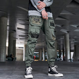 Urban Tech Cargo Joggers Army Green, XS - Streetwear Cargo Pants - Slick Street