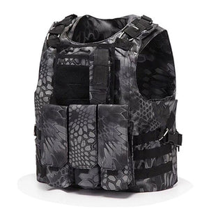 Tactical Camo Vest Grey, One Size - Streetwear Vest - Slick Street
