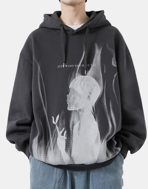 Harajuku Hoodie Dark Gray, XS - Streetwear Hoodie - Slick Street