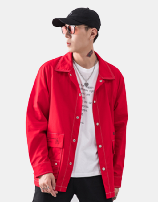 NK Jacket Red, M - Streetwear Jackets - Slick Street