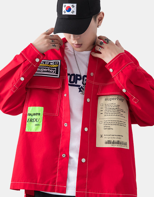 Superhey Jacket Red, XS - Streetwear Jackets - Slick Street