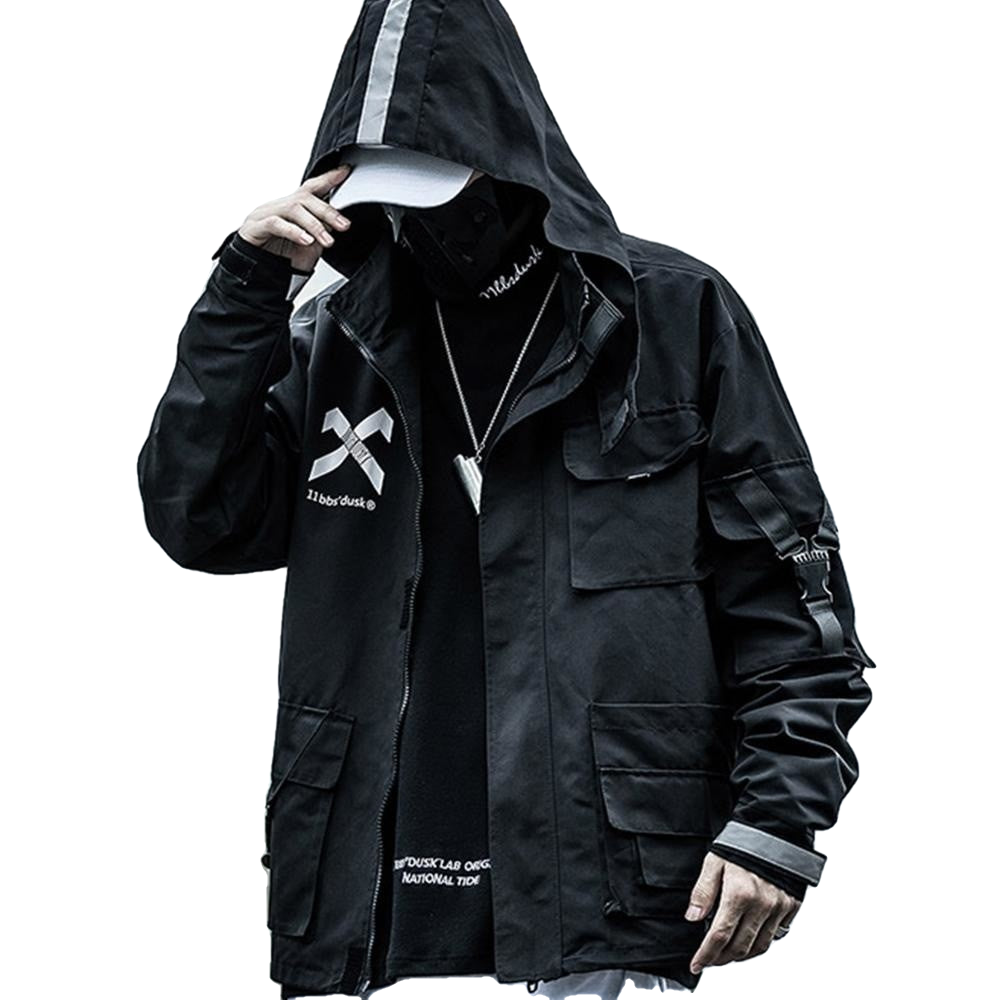 11BBS DUSK Reflective Coat Black, XS - Streetwear Coats - Slick Street