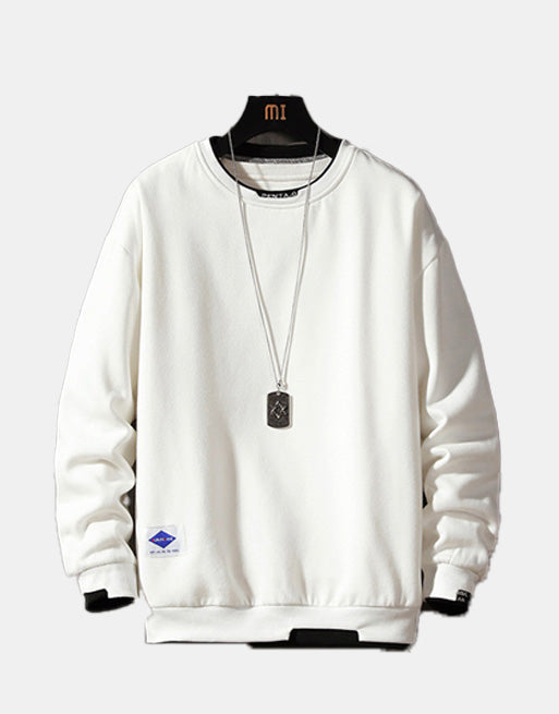 Velvet Sweater White, XS - Streetwear Sweatshirts - Slick Street