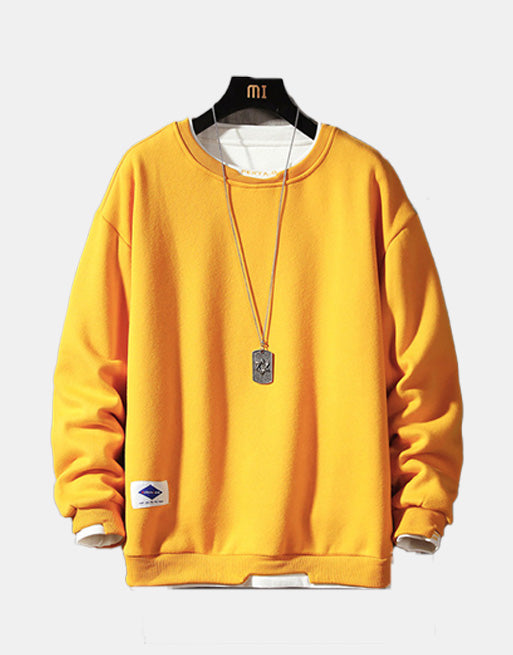 Velvet Sweater Yellow, XS - Streetwear Sweatshirts - Slick Street