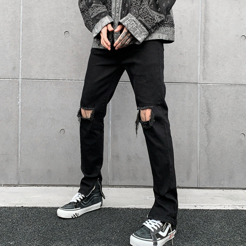 Basic Ripped Jeans ,  - Streetwear Jeans - Slick Street