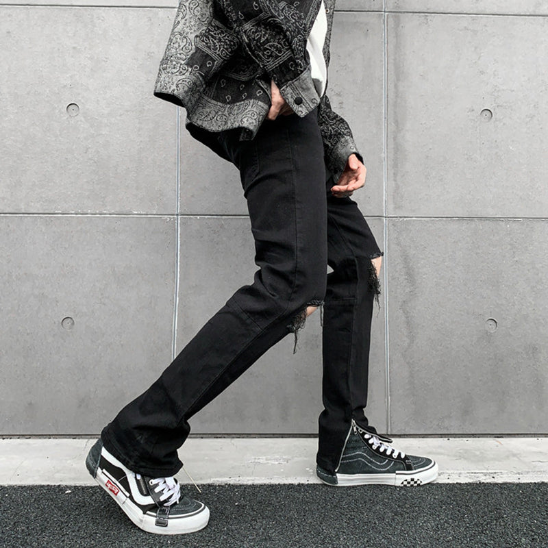 Basic Ripped Jeans ,  - Streetwear Jeans - Slick Street