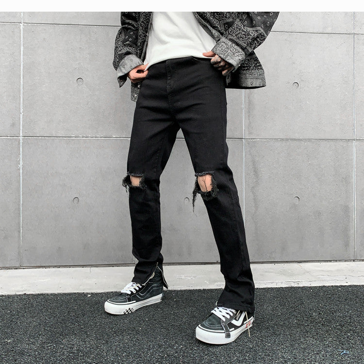 Basic Ripped Jeans ,  - Streetwear Jeans - Slick Street
