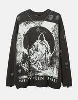 SHOW XIN DOU Sweater Grey, XS - Streetwear Sweatshirts - Slick Street