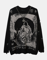 SHOW XIN DOU Sweater Black, XS - Streetwear Sweatshirts - Slick Street