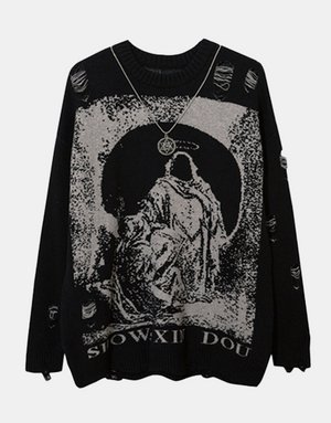 SHOW XIN DOU Sweater Black, XS - Streetwear Sweatshirts - Slick Street