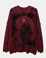 SHOW XIN DOU Sweater Red, XS - Streetwear Sweatshirts - Slick Street