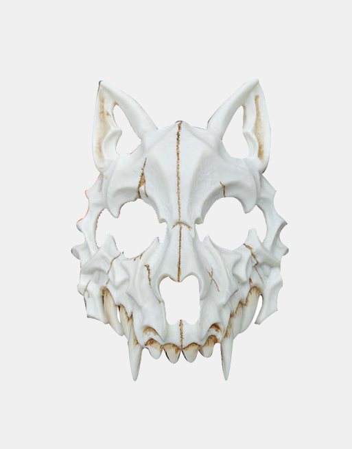 Japanese Ghost Mask DEMONCAT, One Size - Streetwear Accessories - Slick Street