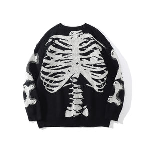 Skeleton Sweater , - Streetwear Sweatshirts - Slick Street
