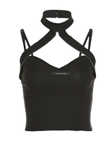 Neck Strap Vest Black, XS - Streetwear Tank Tops - Slick Street