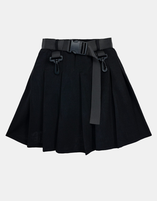 Dark-Tech Skirt Black, S - Streetwear Skirt - Slick Street