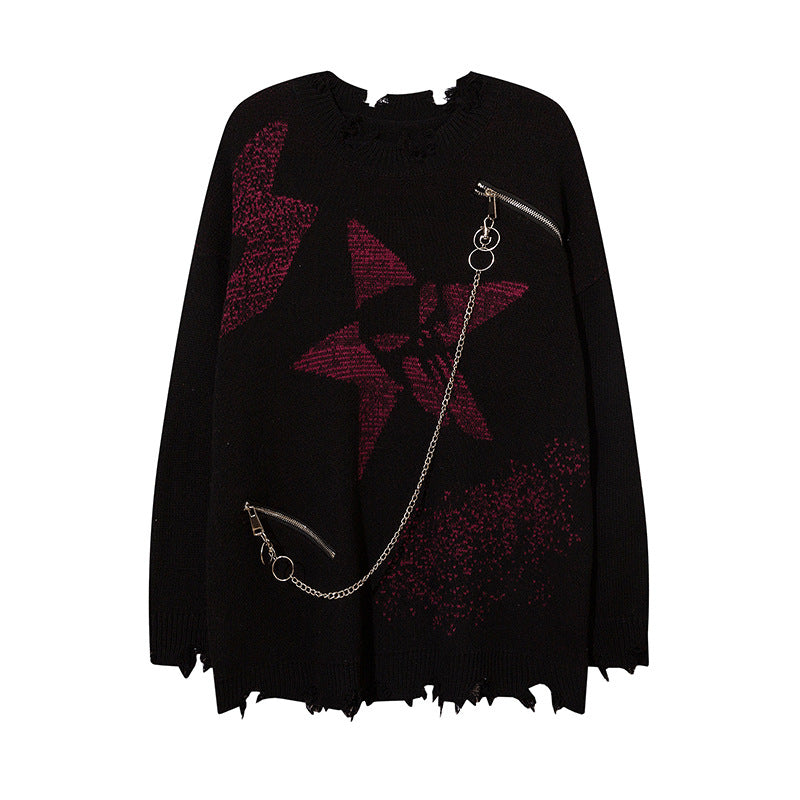 SKULL STAR Sweater , - Streetwear Sweatshirts - Slick Street