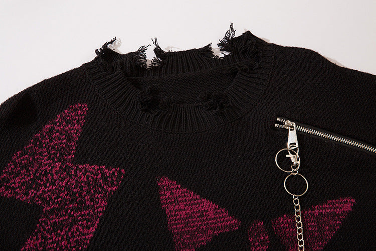SKULL STAR Sweater , - Streetwear Sweatshirts - Slick Street
