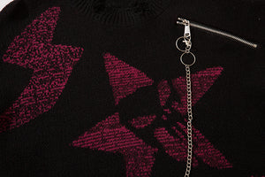SKULL STAR Sweater , - Streetwear Sweatshirts - Slick Street