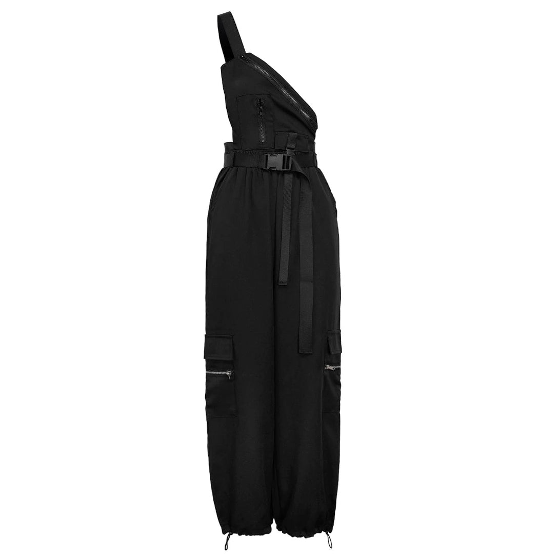 Black Cargo Overalls ,  - Streetwear Cargo Pants - Slick Street