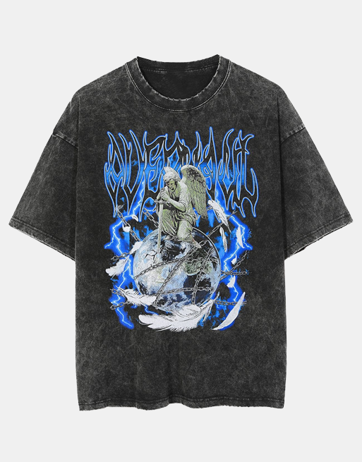 WLS Angel Earth Lock T-Shirt Black, XS - Streetwear T-Shirts - Slick Street