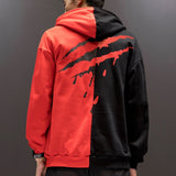 Graze Hoodie Black Red, XS - Streetwear Hoodie - Slick Street