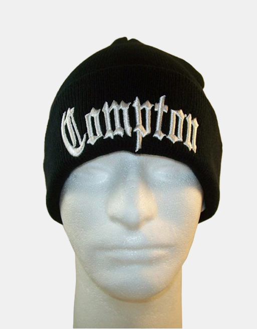 Black Compton Beanie ,  - Streetwear Hats - Slick Street