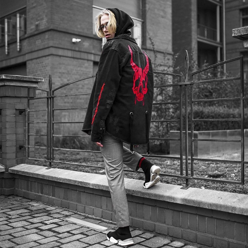 ASRV Demonic Denim Jacket ,  - Streetwear Jackets - Slick Street