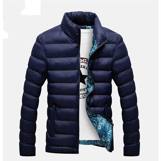 Quilted Jacket Navy, XL - Streetwear Jackets - Slick Street