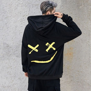 Faded Hoodie Black, S - Streetwear Hoodie - Slick Street