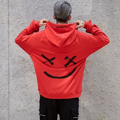 Faded Hoodie Red, S - Streetwear Hoodie - Slick Street