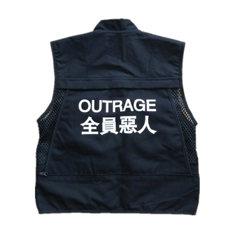 OUTRAGE Vest , - Streetwear Vest - Slick Street