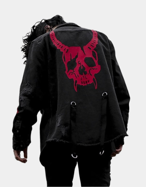 ASRV Demonic Denim Jacket Black, XS - Streetwear Jackets - Slick Street