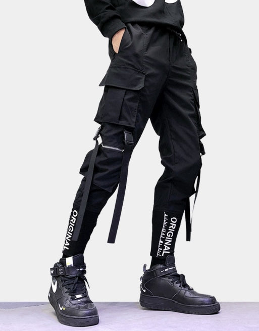 Z11 Combat Cargo Pants M, Black - Streetwear Pants - Slick Street