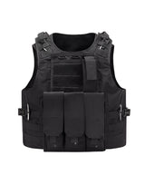 Tactical Camo Vest Black, One Size - Streetwear Vest - Slick Street