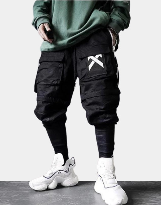 XMark Detachable Cargo Pants Black, S - Streetwear Cargo Pants - Slick Street
