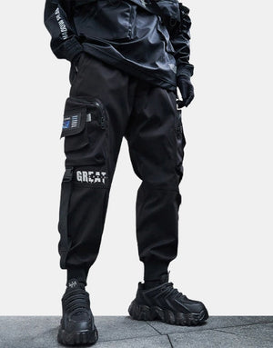 XZ Cargo Pants XS, Black - Streetwear Cargo Pants - Slick Street