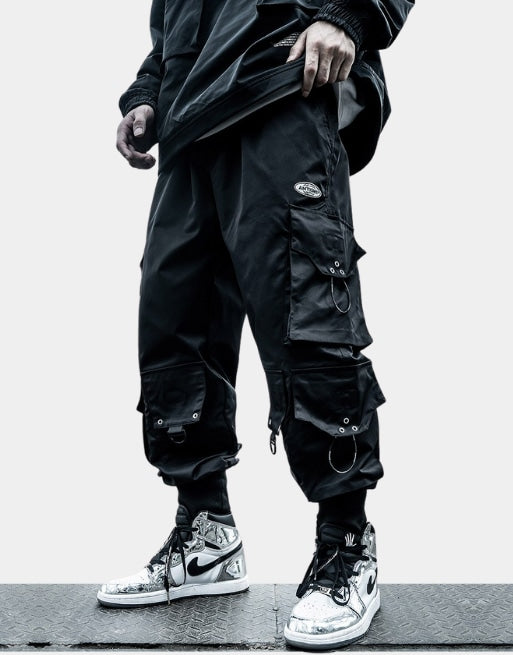 Dark Cosmic Cargo Pants XS, Black - Streetwear Cargo Pants - Slick Street